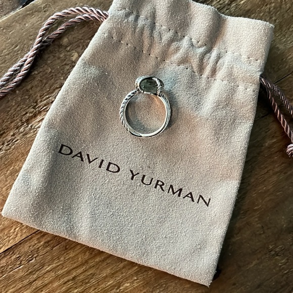 David Yurman Sterling Silver Green AmethystSize 7